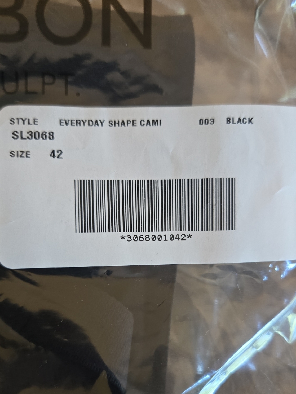 Ruby Ribbon Black Sheer-Accent Shaping Cami Sz 42 NWT - Picture 5 of 5